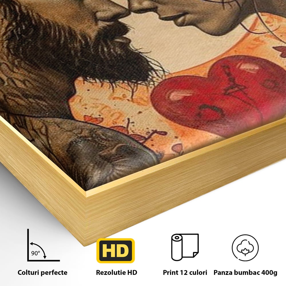 Tablou Canvas Premium LuxCanva® E1011, Alchimie Sufleteasca, El, Ea, Pasiune, Devotament, Alchimie, Legamant, Living Room, Culori vibrante