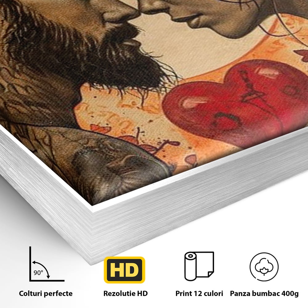 Tablou Canvas Premium LuxCanva® E1011, Alchimie Sufleteasca, El, Ea, Pasiune, Devotament, Alchimie, Legamant, Living Room, Culori vibrante