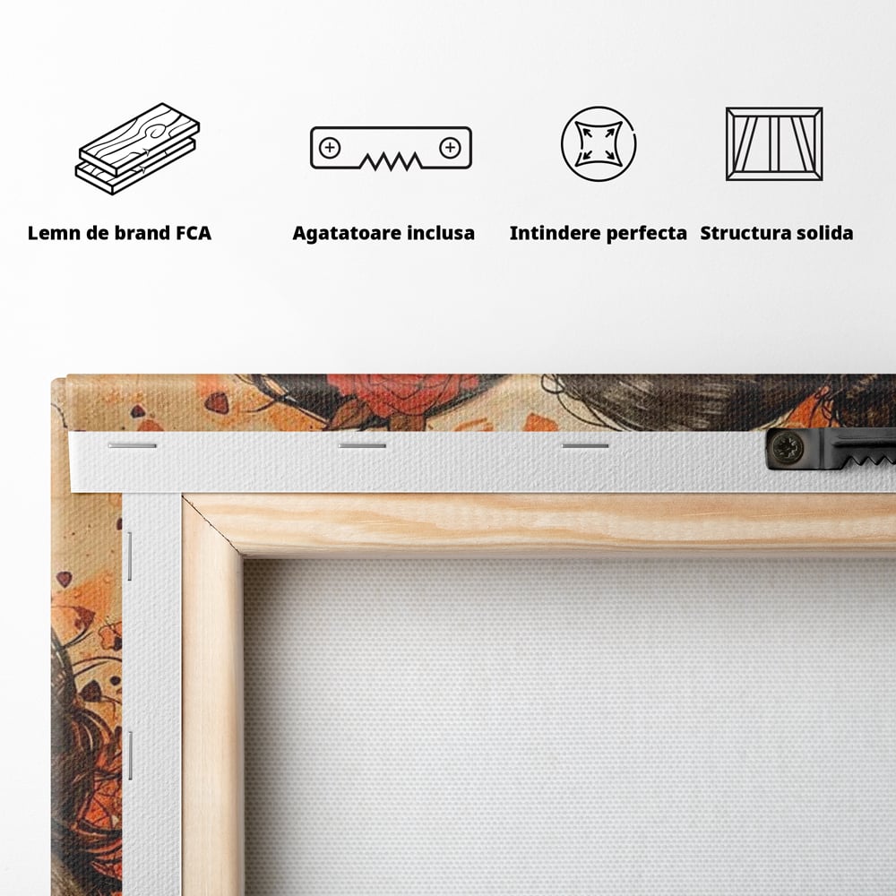 Tablou Canvas Premium LuxCanva® E1011, Alchimie Sufleteasca, El, Ea, Pasiune, Devotament, Alchimie, Legamant, Living Room, Culori vibrante