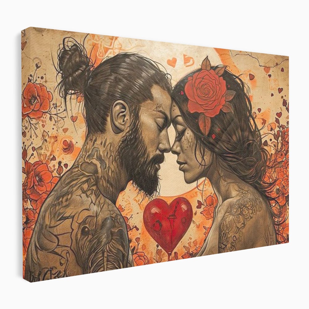 Tablou Canvas Premium LuxCanva® E1011, Alchimie Sufleteasca, El, Ea, Pasiune, Devotament, Alchimie, Legamant, Living Room, Culori vibrante