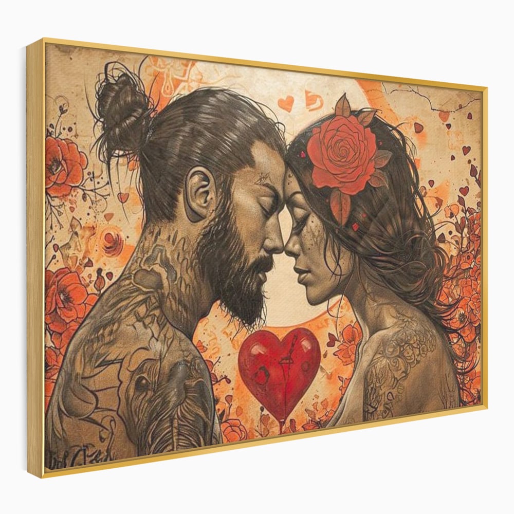 Tablou Canvas Premium LuxCanva® E1011, Alchimie Sufleteasca, El, Ea, Pasiune, Devotament, Alchimie, Legamant, Living Room, Culori vibrante