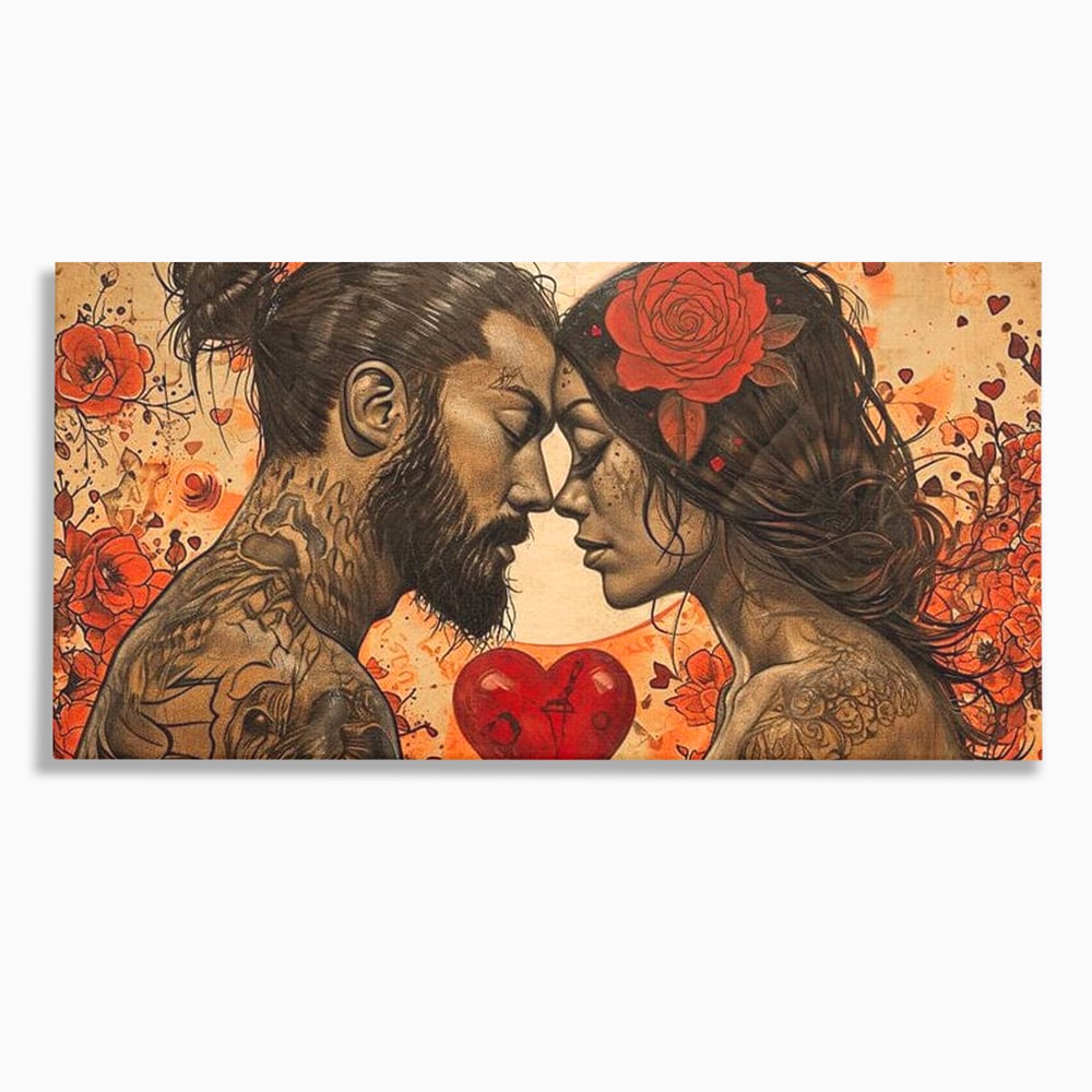 Tablou Canvas Premium LuxCanva® E1011, Alchimie Sufleteasca, El, Ea, Pasiune, Devotament, Alchimie, Legamant, Living Room, Culori vibrante