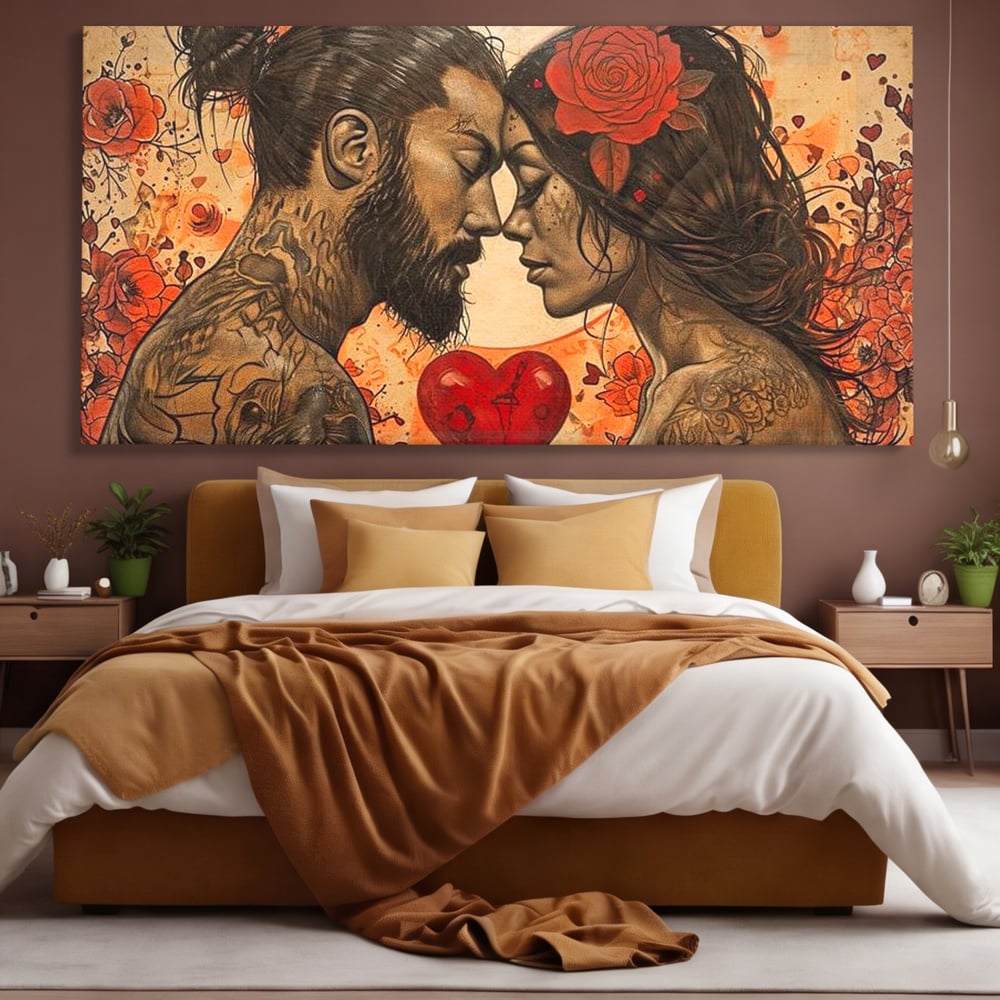 Tablou Canvas Premium LuxCanva® E1011, Alchimie Sufleteasca, El, Ea, Pasiune, Devotament, Alchimie, Legamant, Living Room, Culori vibrante