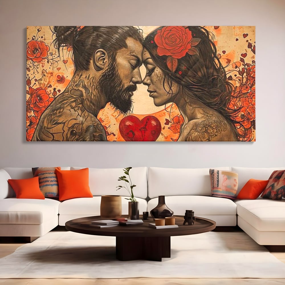 Tablou Canvas Premium LuxCanva® E1011, Alchimie Sufleteasca, El, Ea, Pasiune, Devotament, Alchimie, Legamant, Living Room, Culori vibrante