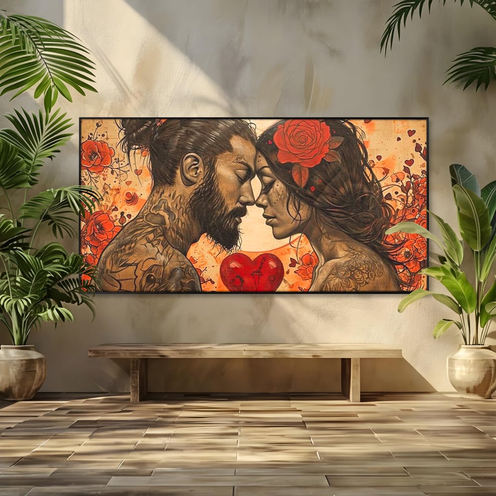 Tablou Canvas Premium LuxCanva® E1011, Alchimie Sufleteasca, El, Ea, Pasiune, Devotament, Alchimie, Legamant, Living Room, Culori vibrante