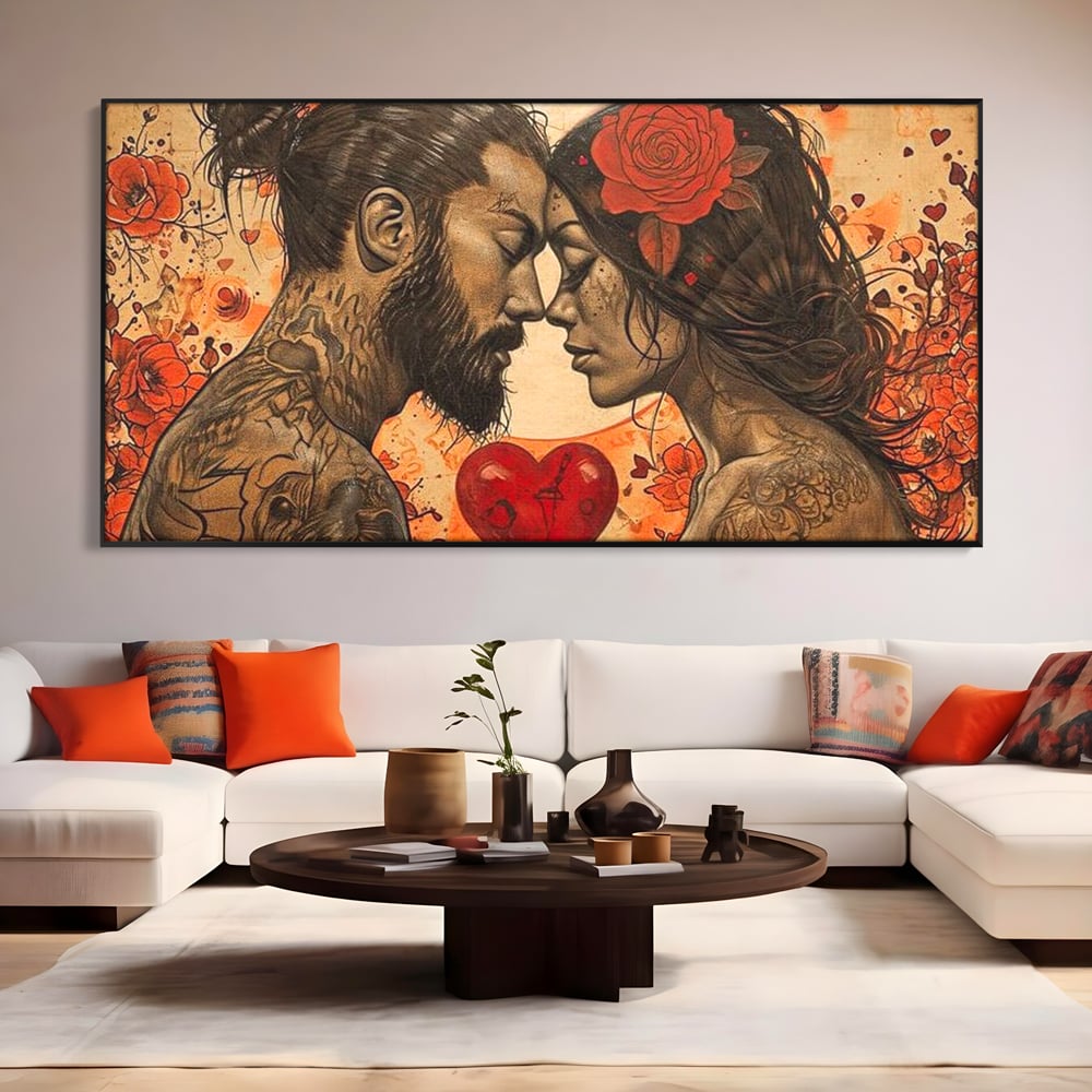 Tablou Canvas Premium LuxCanva® E1011, Alchimie Sufleteasca, El, Ea, Pasiune, Devotament, Alchimie, Legamant, Living Room, Culori vibrante