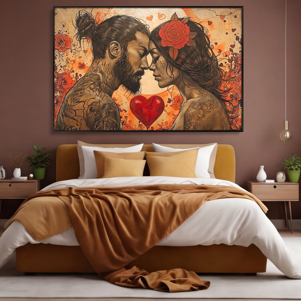 Tablou Canvas Premium LuxCanva® E1011, Alchimie Sufleteasca, El, Ea, Pasiune, Devotament, Alchimie, Legamant, Living Room, Culori vibrante
