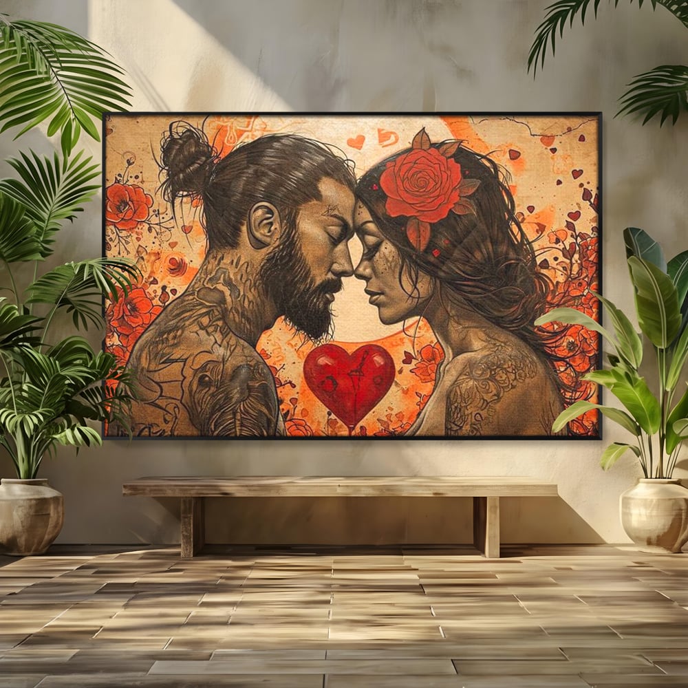 Tablou Canvas Premium LuxCanva® E1011, Alchimie Sufleteasca, El, Ea, Pasiune, Devotament, Alchimie, Legamant, Living Room, Culori vibrante