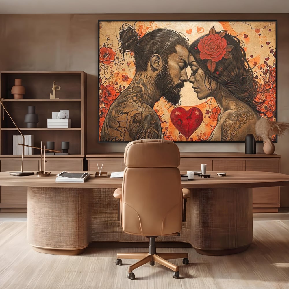 Tablou Canvas Premium LuxCanva® E1011, Alchimie Sufleteasca, El, Ea, Pasiune, Devotament, Alchimie, Legamant, Living Room, Culori vibrante