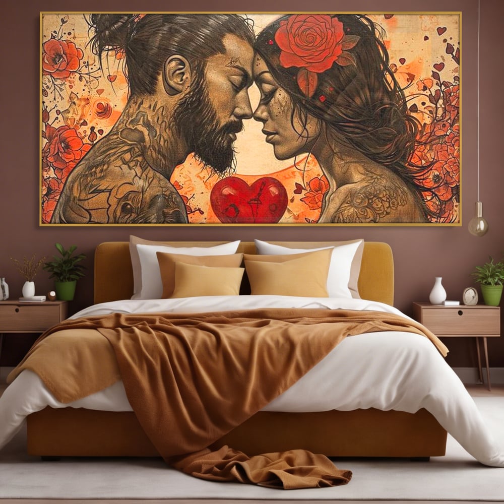 Tablou Canvas Premium LuxCanva® E1011, Alchimie Sufleteasca, El, Ea, Pasiune, Devotament, Alchimie, Legamant, Living Room, Culori vibrante
