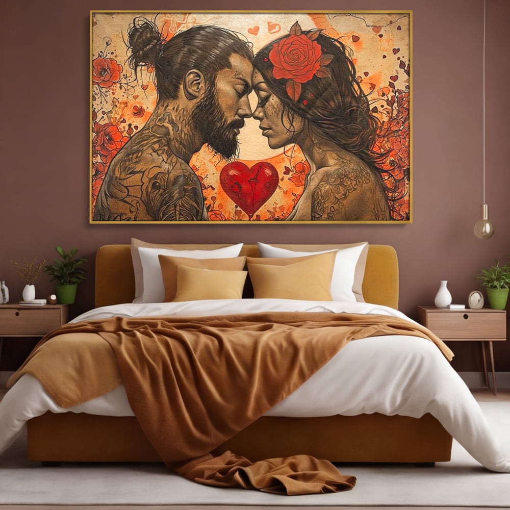 Tablou Canvas Premium LuxCanva® E1011, Alchimie Sufleteasca, El, Ea, Pasiune, Devotament, Alchimie, Legamant, Living Room, Culori vibrante