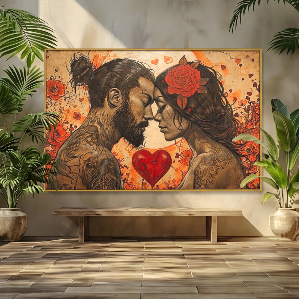 Tablou Canvas Premium LuxCanva® E1011, Alchimie Sufleteasca, El, Ea, Pasiune, Devotament, Alchimie, Legamant, Living Room, Culori vibrante