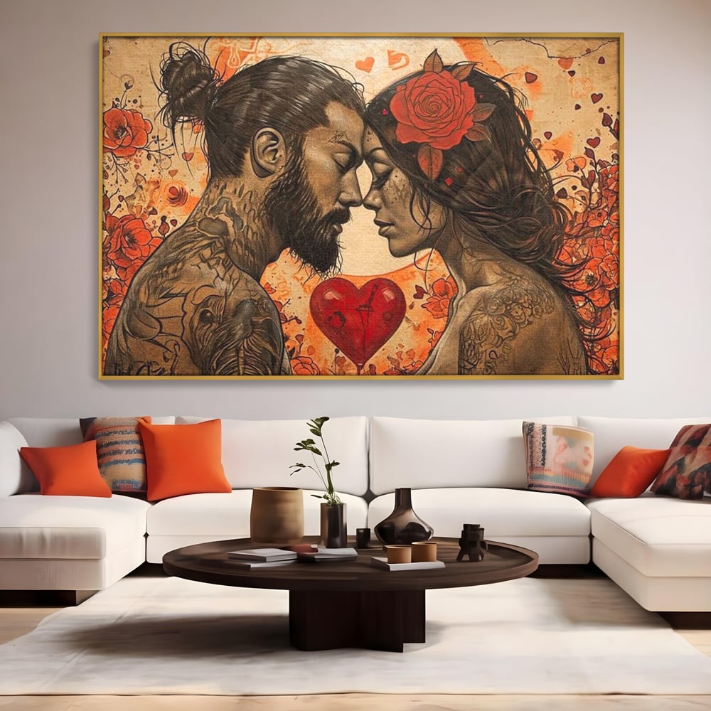Tablou Canvas Premium LuxCanva® E1011, Alchimie Sufleteasca, El, Ea, Pasiune, Devotament, Alchimie, Legamant, Living Room, Culori vibrante