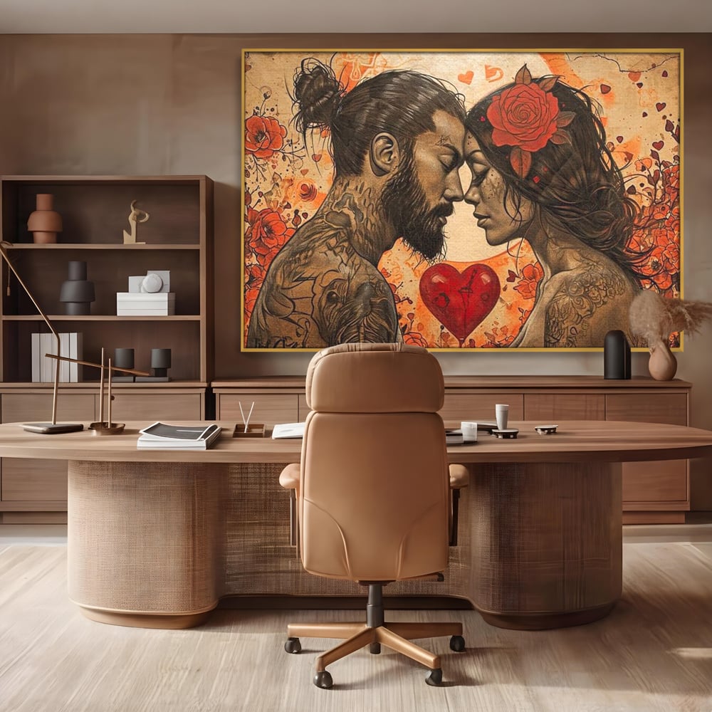 Tablou Canvas Premium LuxCanva® E1011, Alchimie Sufleteasca, El, Ea, Pasiune, Devotament, Alchimie, Legamant, Living Room, Culori vibrante