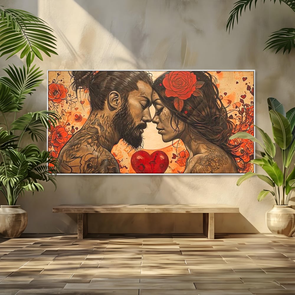 Tablou Canvas Premium LuxCanva® E1011, Alchimie Sufleteasca, El, Ea, Pasiune, Devotament, Alchimie, Legamant, Living Room, Culori vibrante