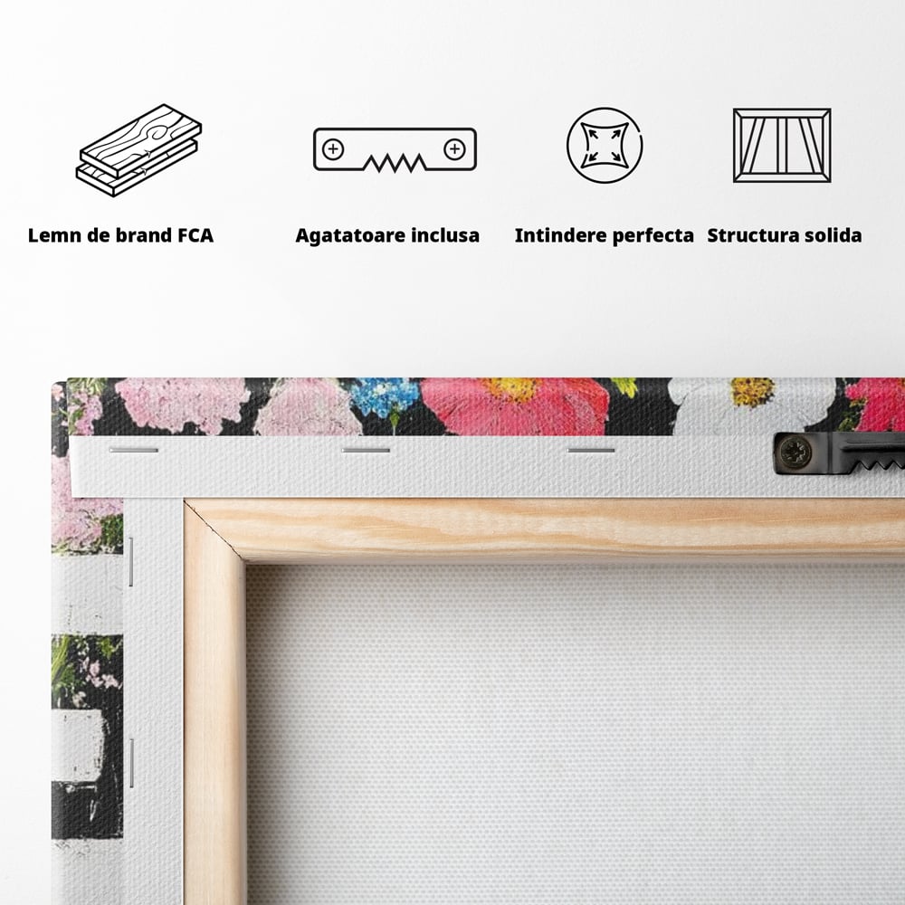 Leinwand Leinwand Premium LuxCanva® E1012, Blumen der Liebe, Blumen, Kunst, Modern, Künstlerisch, Liebe, Wohnzimmer, Lebendige Farben