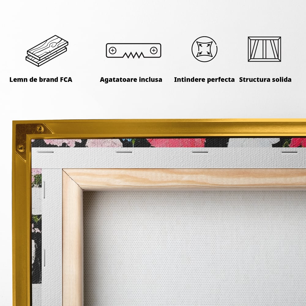 Leinwand Leinwand Premium LuxCanva® E1012, Blumen der Liebe, Blumen, Kunst, Modern, Künstlerisch, Liebe, Wohnzimmer, Lebendige Farben