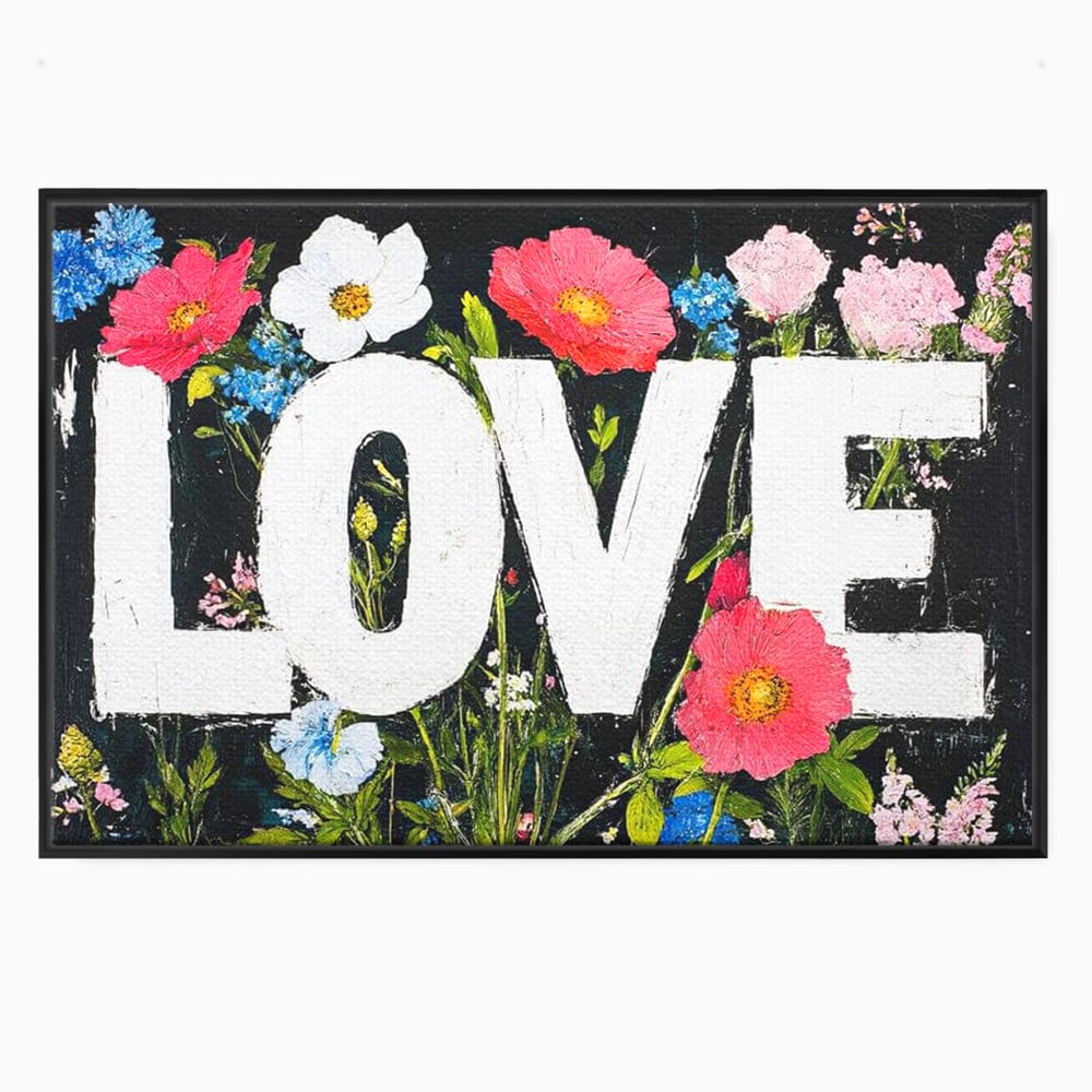 Leinwand Leinwand Premium LuxCanva® E1012, Blumen der Liebe, Blumen, Kunst, Modern, Künstlerisch, Liebe, Wohnzimmer, Lebendige Farben