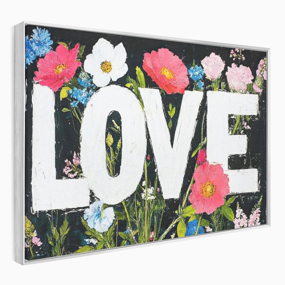 Leinwand Leinwand Premium LuxCanva® E1012, Blumen der Liebe, Blumen, Kunst, Modern, Künstlerisch, Liebe, Wohnzimmer, Lebendige Farben