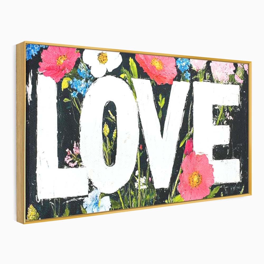 Leinwand Leinwand Premium LuxCanva® E1012, Blumen der Liebe, Blumen, Kunst, Modern, Künstlerisch, Liebe, Wohnzimmer, Lebendige Farben