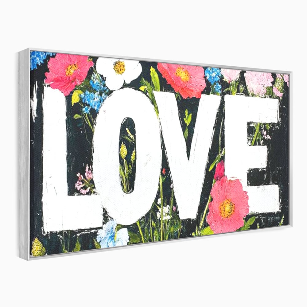Leinwand Leinwand Premium LuxCanva® E1012, Blumen der Liebe, Blumen, Kunst, Modern, Künstlerisch, Liebe, Wohnzimmer, Lebendige Farben
