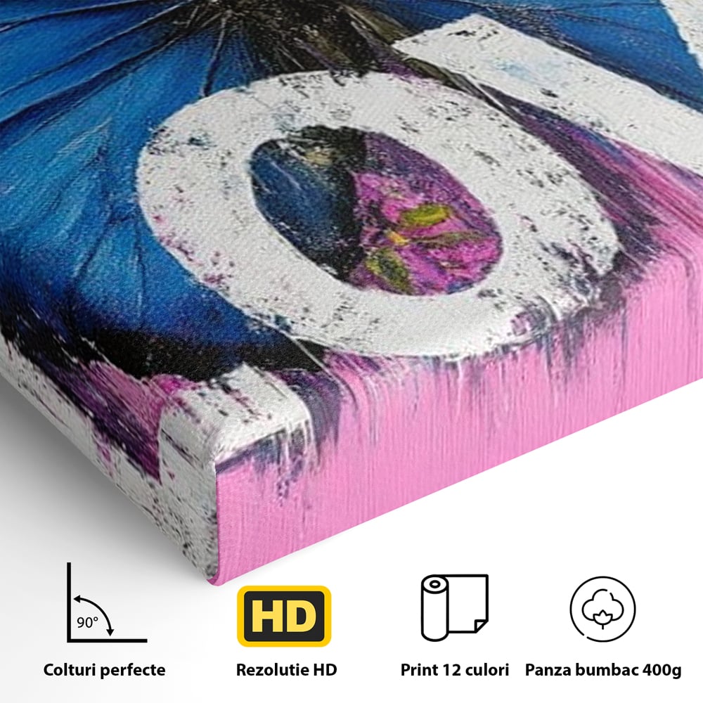 Leinwandbilder Premium LuxCanva® E1015, Metamorphose der Gefühle, Schmetterling, Liebe, Flügel, Fliegen, Flügel, Metamorphose, Wohnzimmer, Lebendige Farben