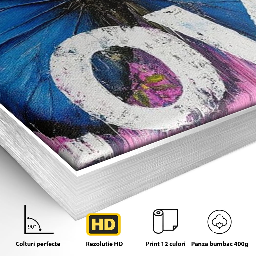 Leinwandbilder Premium LuxCanva® E1015, Metamorphose der Gefühle, Schmetterling, Liebe, Flügel, Fliegen, Flügel, Metamorphose, Wohnzimmer, Lebendige Farben