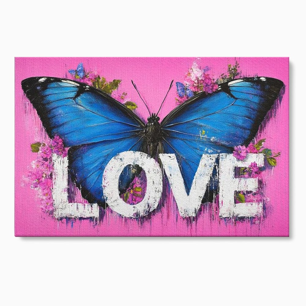 Leinwandbilder Premium LuxCanva® E1015, Metamorphose der Gefühle, Schmetterling, Liebe, Flügel, Fliegen, Flügel, Metamorphose, Wohnzimmer, Lebendige Farben