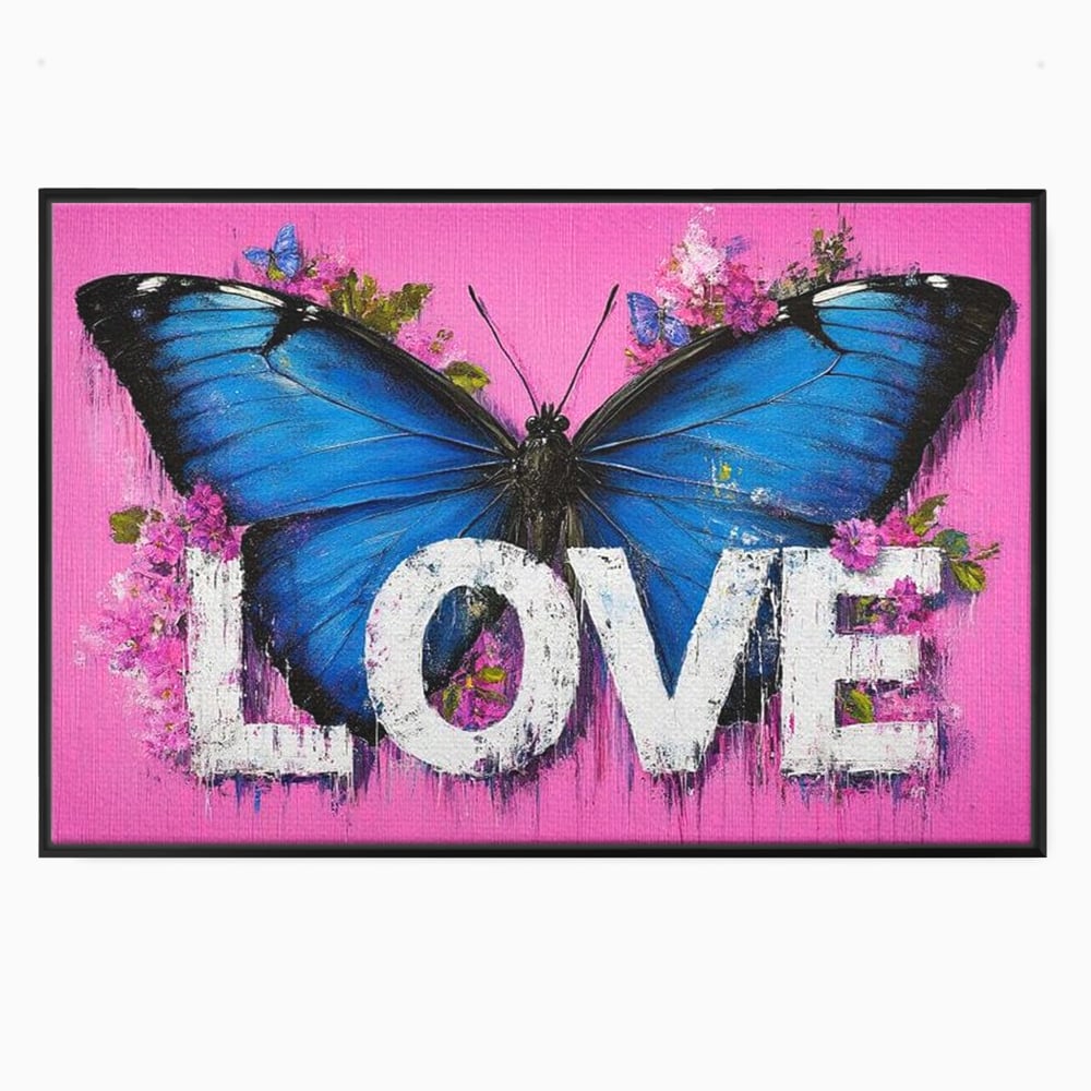 Leinwandbilder Premium LuxCanva® E1015, Metamorphose der Gefühle, Schmetterling, Liebe, Flügel, Fliegen, Flügel, Metamorphose, Wohnzimmer, Lebendige Farben