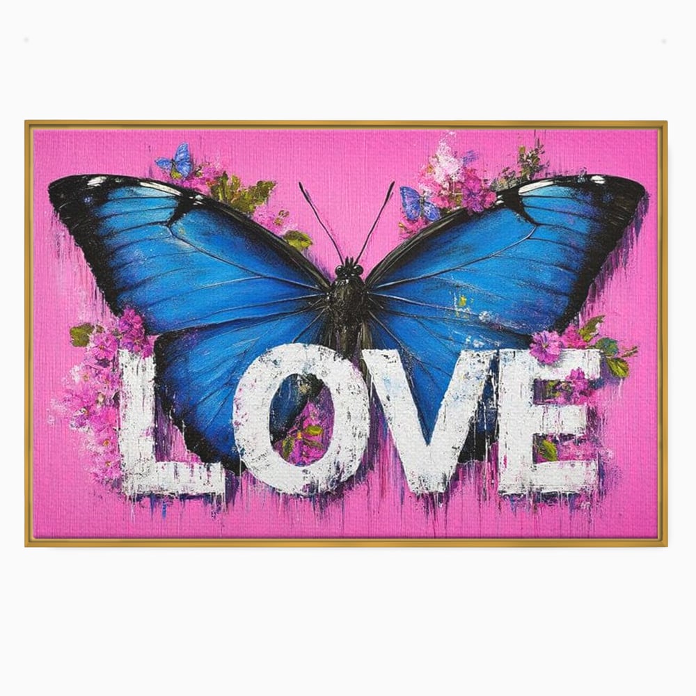 Leinwandbilder Premium LuxCanva® E1015, Metamorphose der Gefühle, Schmetterling, Liebe, Flügel, Fliegen, Flügel, Metamorphose, Wohnzimmer, Lebendige Farben
