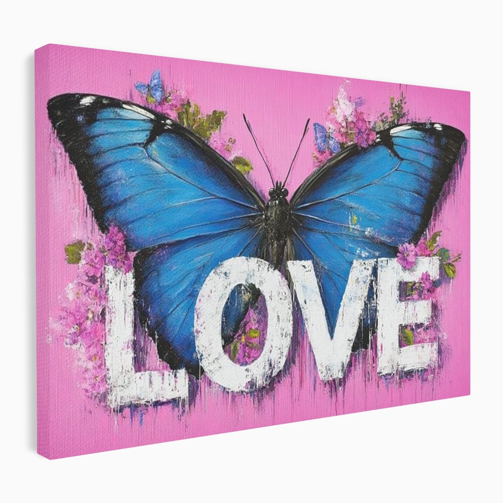 Leinwandbilder Premium LuxCanva® E1015, Metamorphose der Gefühle, Schmetterling, Liebe, Flügel, Fliegen, Flügel, Metamorphose, Wohnzimmer, Lebendige Farben