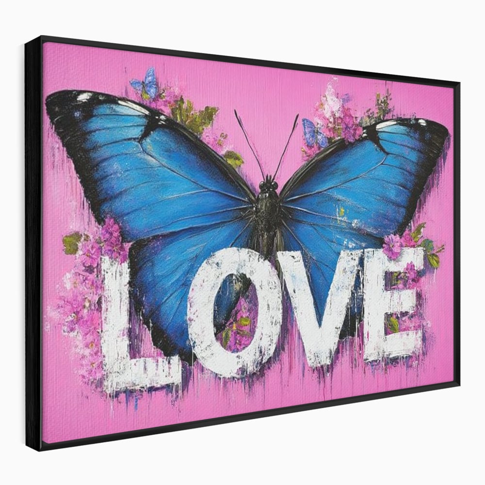 Leinwandbilder Premium LuxCanva® E1015, Metamorphose der Gefühle, Schmetterling, Liebe, Flügel, Fliegen, Flügel, Metamorphose, Wohnzimmer, Lebendige Farben