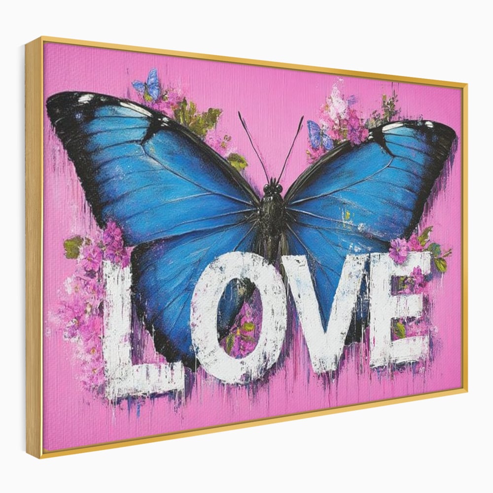 Leinwandbilder Premium LuxCanva® E1015, Metamorphose der Gefühle, Schmetterling, Liebe, Flügel, Fliegen, Flügel, Metamorphose, Wohnzimmer, Lebendige Farben
