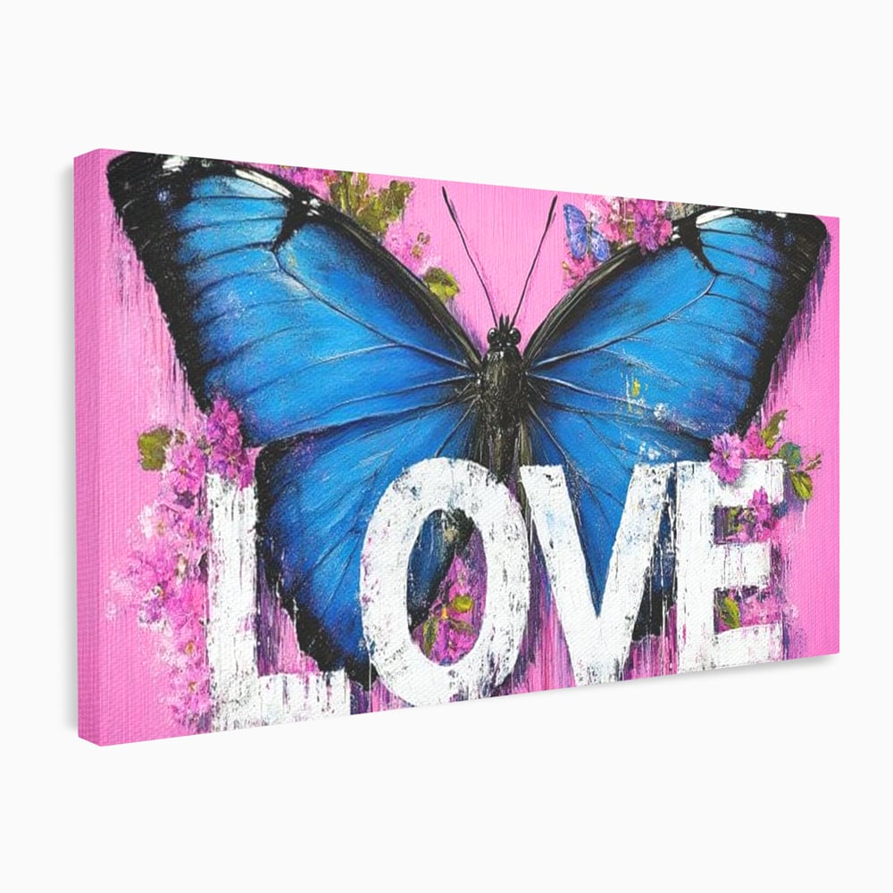 Leinwandbilder Premium LuxCanva® E1015, Metamorphose der Gefühle, Schmetterling, Liebe, Flügel, Fliegen, Flügel, Metamorphose, Wohnzimmer, Lebendige Farben