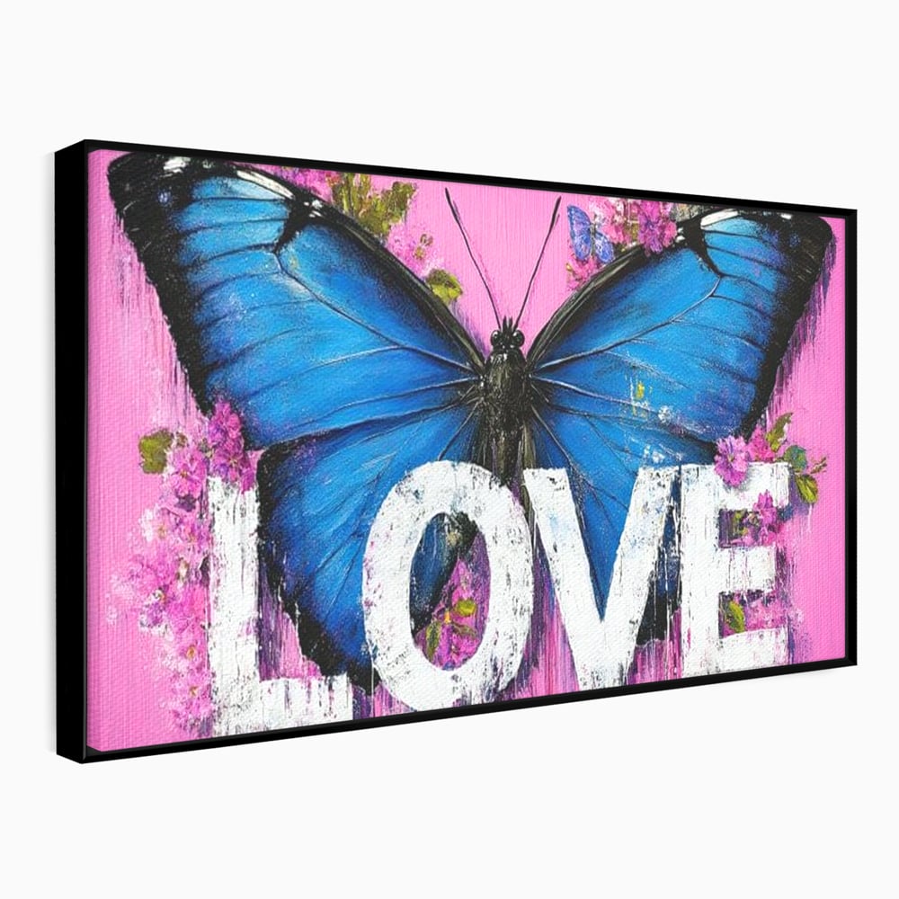 Leinwandbilder Premium LuxCanva® E1015, Metamorphose der Gefühle, Schmetterling, Liebe, Flügel, Fliegen, Flügel, Metamorphose, Wohnzimmer, Lebendige Farben
