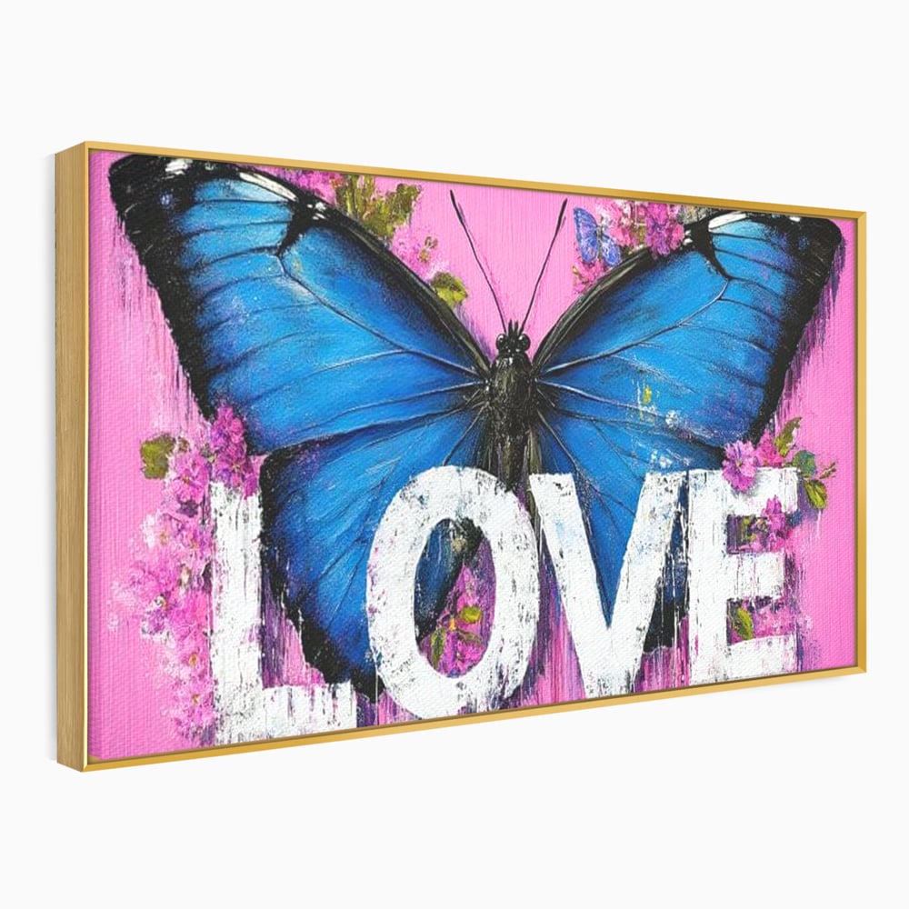 Leinwandbilder Premium LuxCanva® E1015, Metamorphose der Gefühle, Schmetterling, Liebe, Flügel, Fliegen, Flügel, Metamorphose, Wohnzimmer, Lebendige Farben