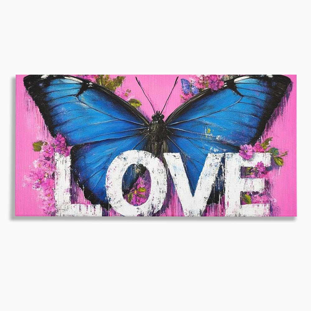 Leinwandbilder Premium LuxCanva® E1015, Metamorphose der Gefühle, Schmetterling, Liebe, Flügel, Fliegen, Flügel, Metamorphose, Wohnzimmer, Lebendige Farben