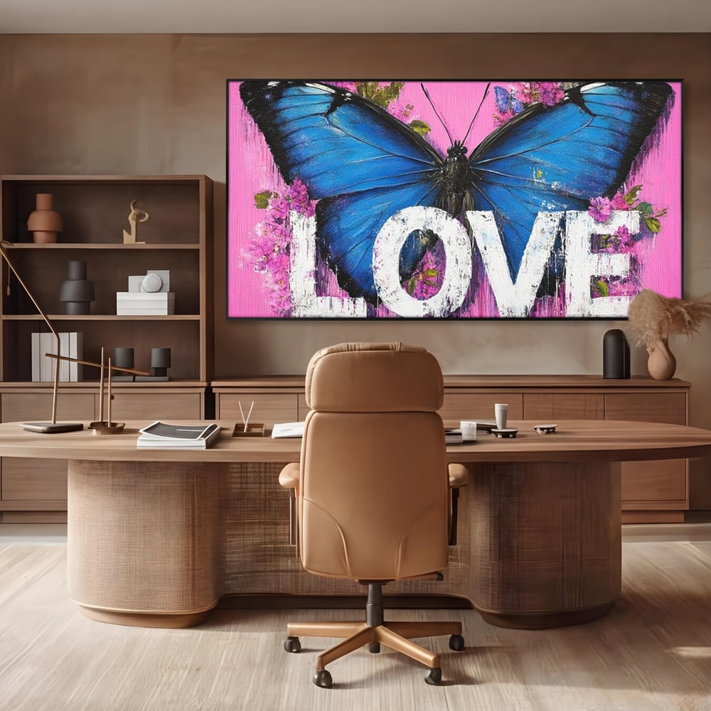 Leinwandbilder Premium LuxCanva® E1015, Metamorphose der Gefühle, Schmetterling, Liebe, Flügel, Fliegen, Flügel, Metamorphose, Wohnzimmer, Lebendige Farben