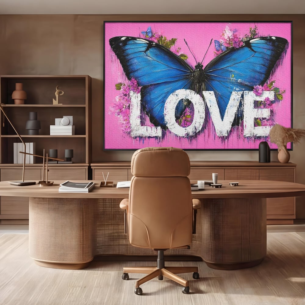 Leinwandbilder Premium LuxCanva® E1015, Metamorphose der Gefühle, Schmetterling, Liebe, Flügel, Fliegen, Flügel, Metamorphose, Wohnzimmer, Lebendige Farben