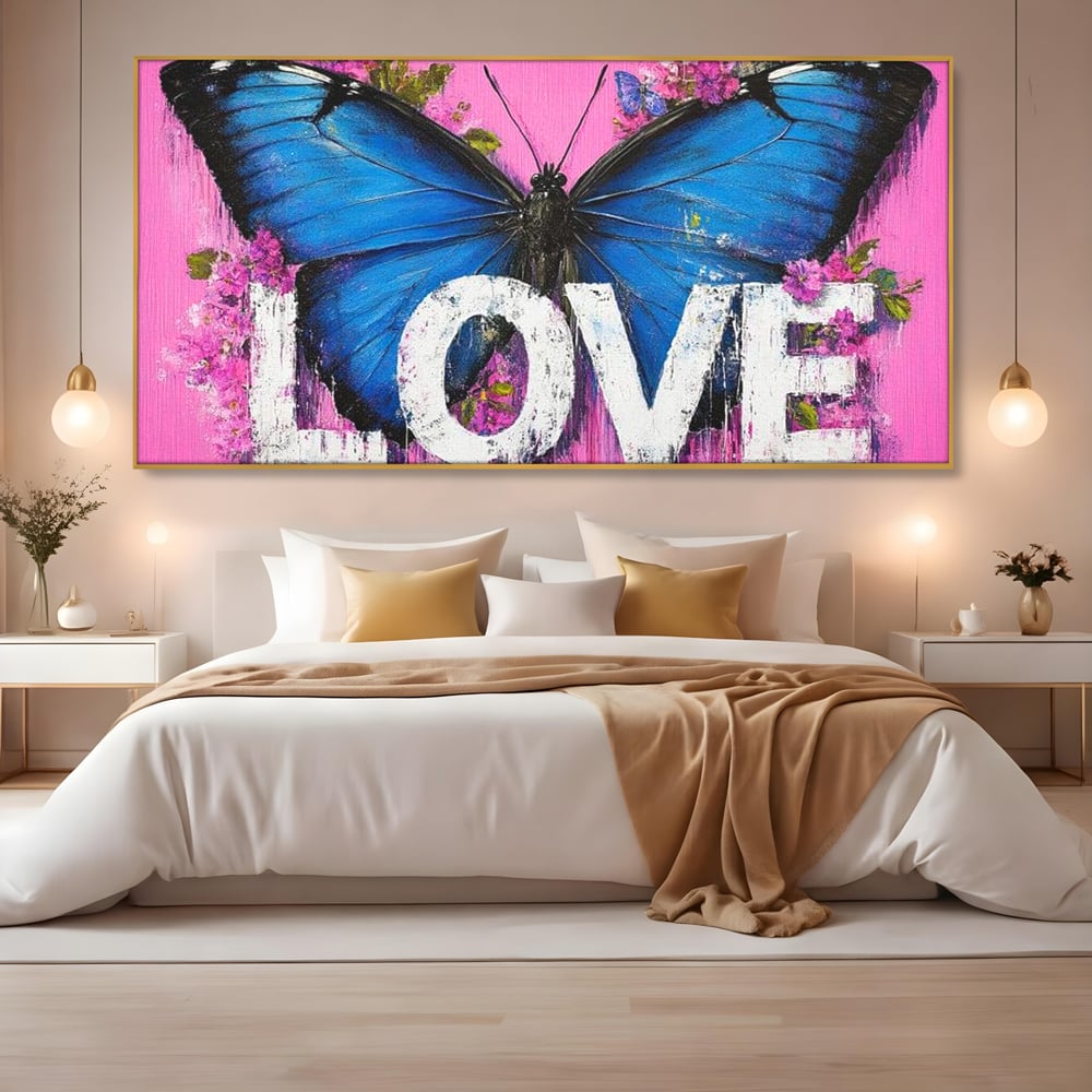 Leinwandbilder Premium LuxCanva® E1015, Metamorphose der Gefühle, Schmetterling, Liebe, Flügel, Fliegen, Flügel, Metamorphose, Wohnzimmer, Lebendige Farben