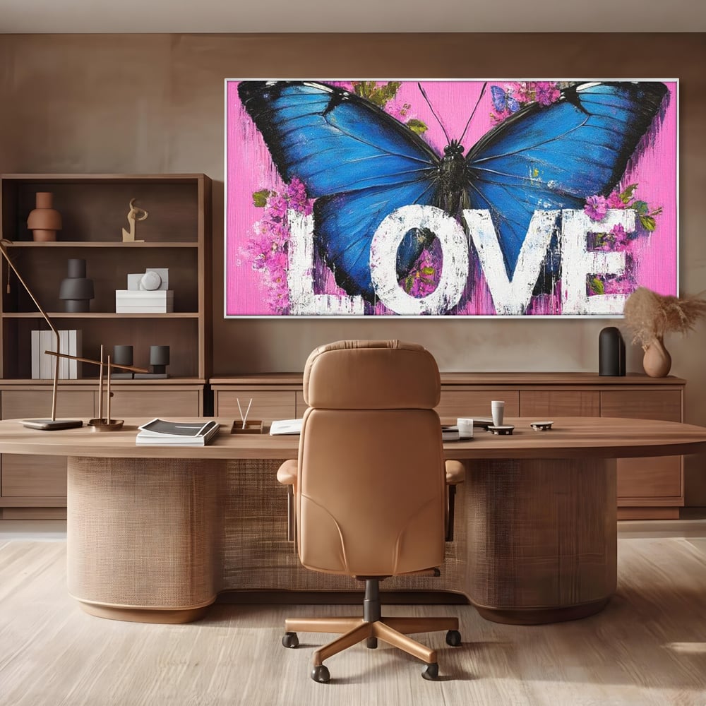Leinwandbilder Premium LuxCanva® E1015, Metamorphose der Gefühle, Schmetterling, Liebe, Flügel, Fliegen, Flügel, Metamorphose, Wohnzimmer, Lebendige Farben