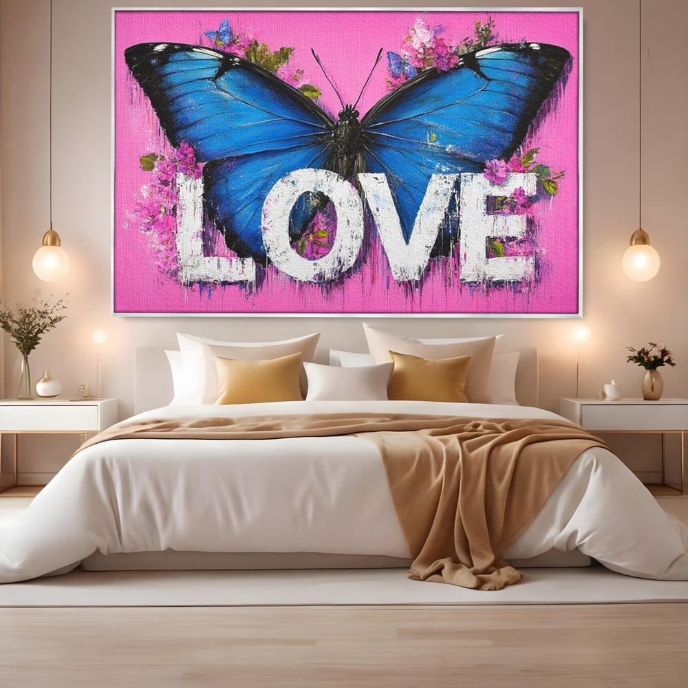 Leinwandbilder Premium LuxCanva® E1015, Metamorphose der Gefühle, Schmetterling, Liebe, Flügel, Fliegen, Flügel, Metamorphose, Wohnzimmer, Lebendige Farben
