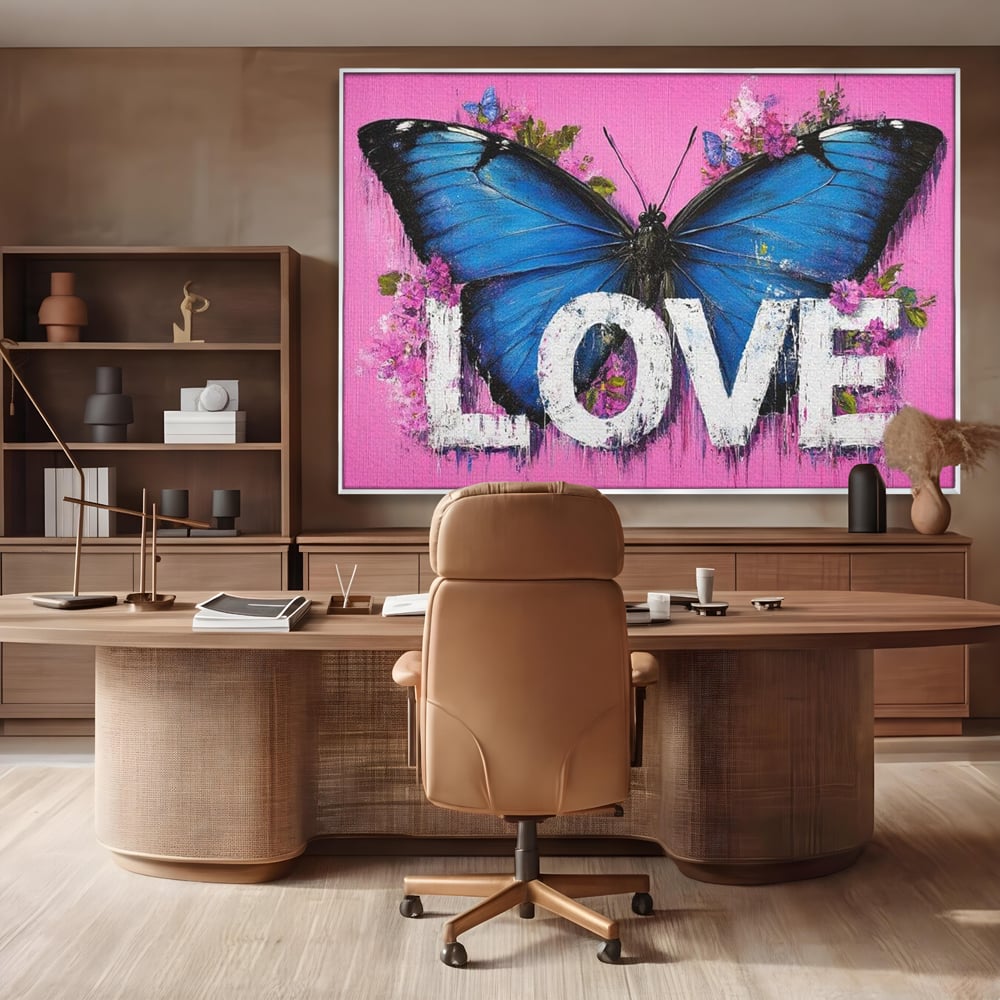 Leinwandbilder Premium LuxCanva® E1015, Metamorphose der Gefühle, Schmetterling, Liebe, Flügel, Fliegen, Flügel, Metamorphose, Wohnzimmer, Lebendige Farben