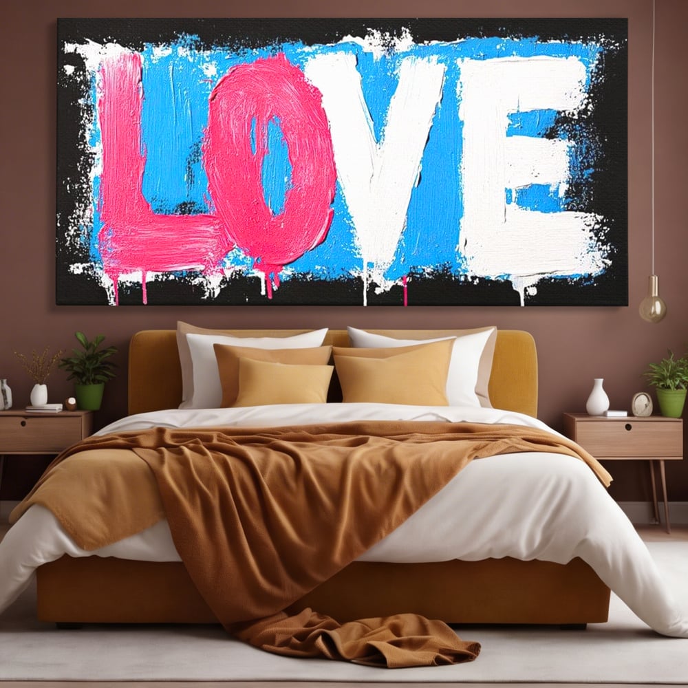 Leinwandbilder Premium LuxCanva® E1016, Liebe in leuchtenden Farben, Farben, Liebe, Kontrast, Liebe, leuchtend, Wohnzimmer, leuchtende Farben