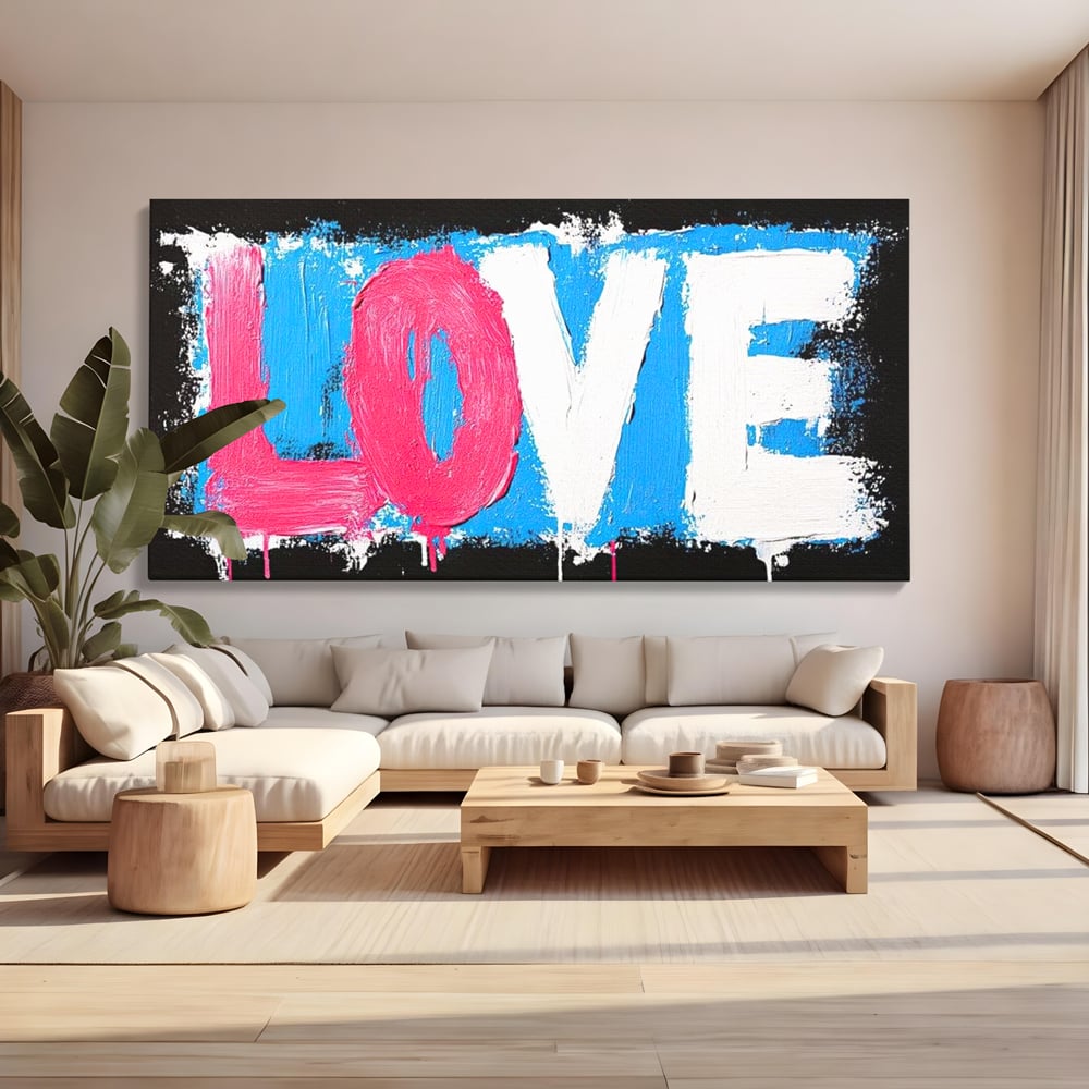 Leinwandbilder Premium LuxCanva® E1016, Liebe in leuchtenden Farben, Farben, Liebe, Kontrast, Liebe, leuchtend, Wohnzimmer, leuchtende Farben