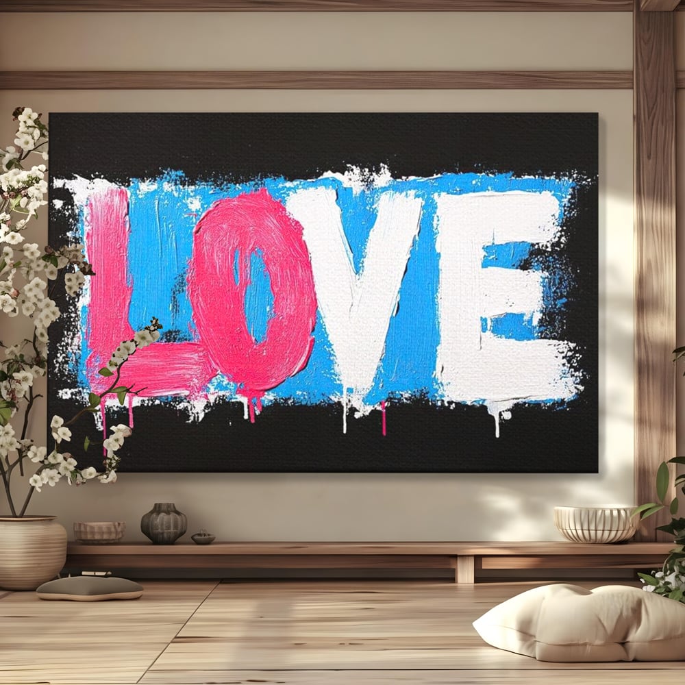 Leinwandbilder Premium LuxCanva® E1016, Liebe in leuchtenden Farben, Farben, Liebe, Kontrast, Liebe, leuchtend, Wohnzimmer, leuchtende Farben