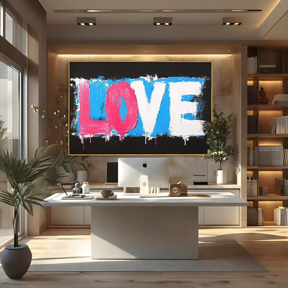 Leinwandbilder Premium LuxCanva® E1016, Liebe in leuchtenden Farben, Farben, Liebe, Kontrast, Liebe, leuchtend, Wohnzimmer, leuchtende Farben