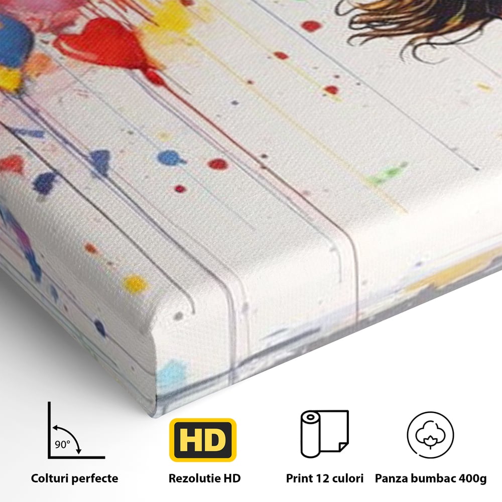 Leinwandbilder Premium LuxCanva® E1018, Herzen, die Wünsche tragen, Himmel, Herzen, Träume, Träume, Seele, Liebe, Wohnzimmer, leuchtende Farben