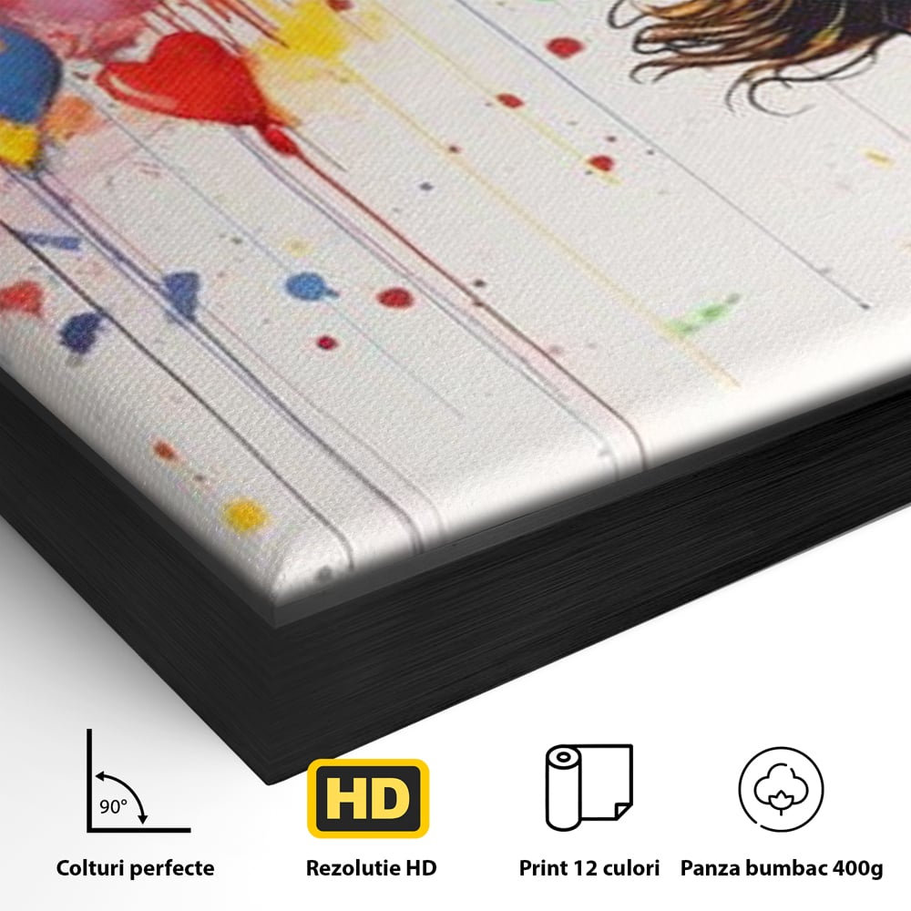 Leinwandbilder Premium LuxCanva® E1018, Herzen, die Wünsche tragen, Himmel, Herzen, Träume, Träume, Seele, Liebe, Wohnzimmer, leuchtende Farben