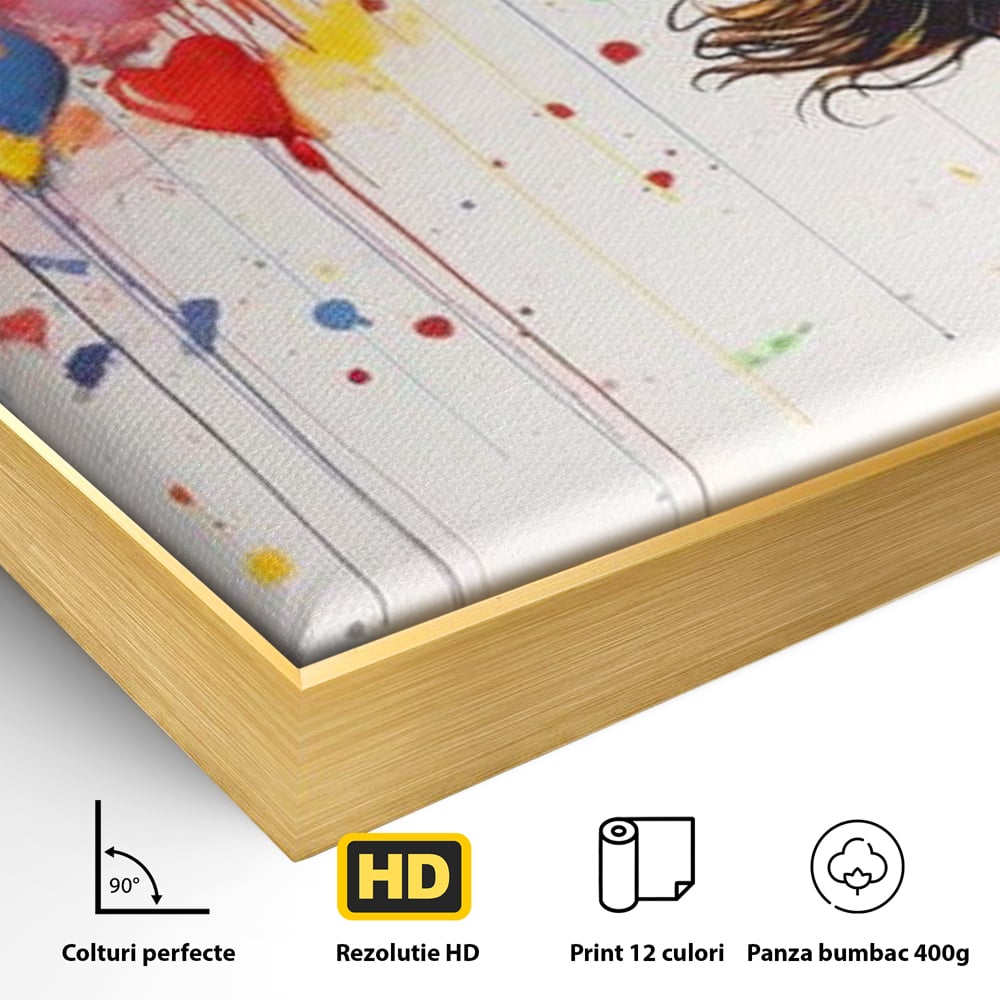Leinwandbilder Premium LuxCanva® E1018, Herzen, die Wünsche tragen, Himmel, Herzen, Träume, Träume, Seele, Liebe, Wohnzimmer, leuchtende Farben